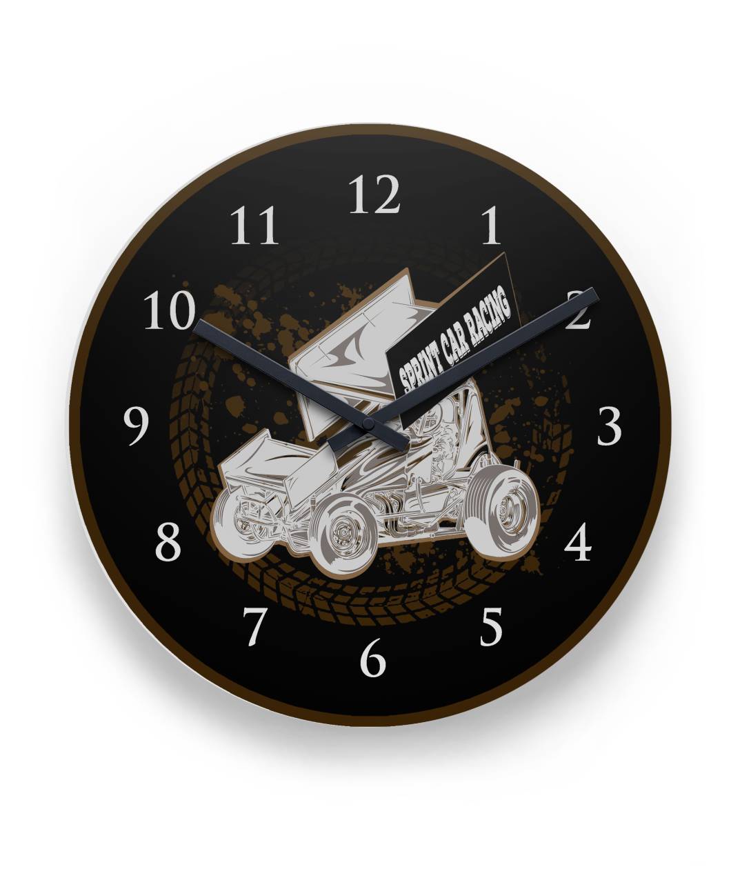 Sprint Car Racing Round Wall Clock