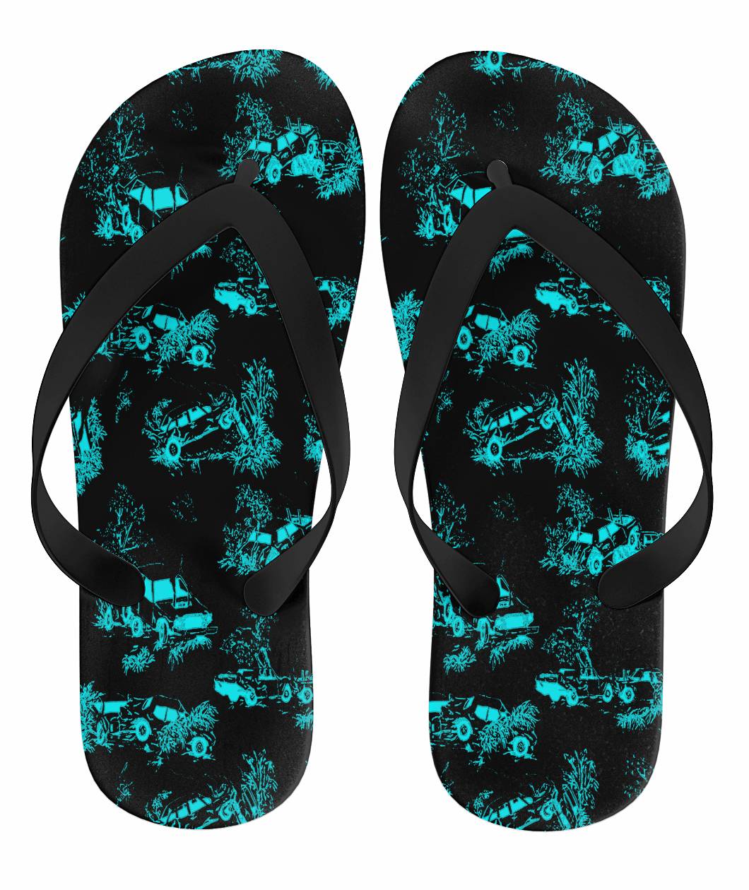 Demolition Derby Flip Flops