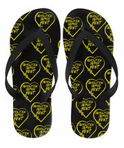 Demolition Derby Aunt Heart Flip Flops