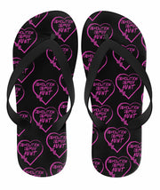 Demolition Derby Aunt Heart Flip Flops