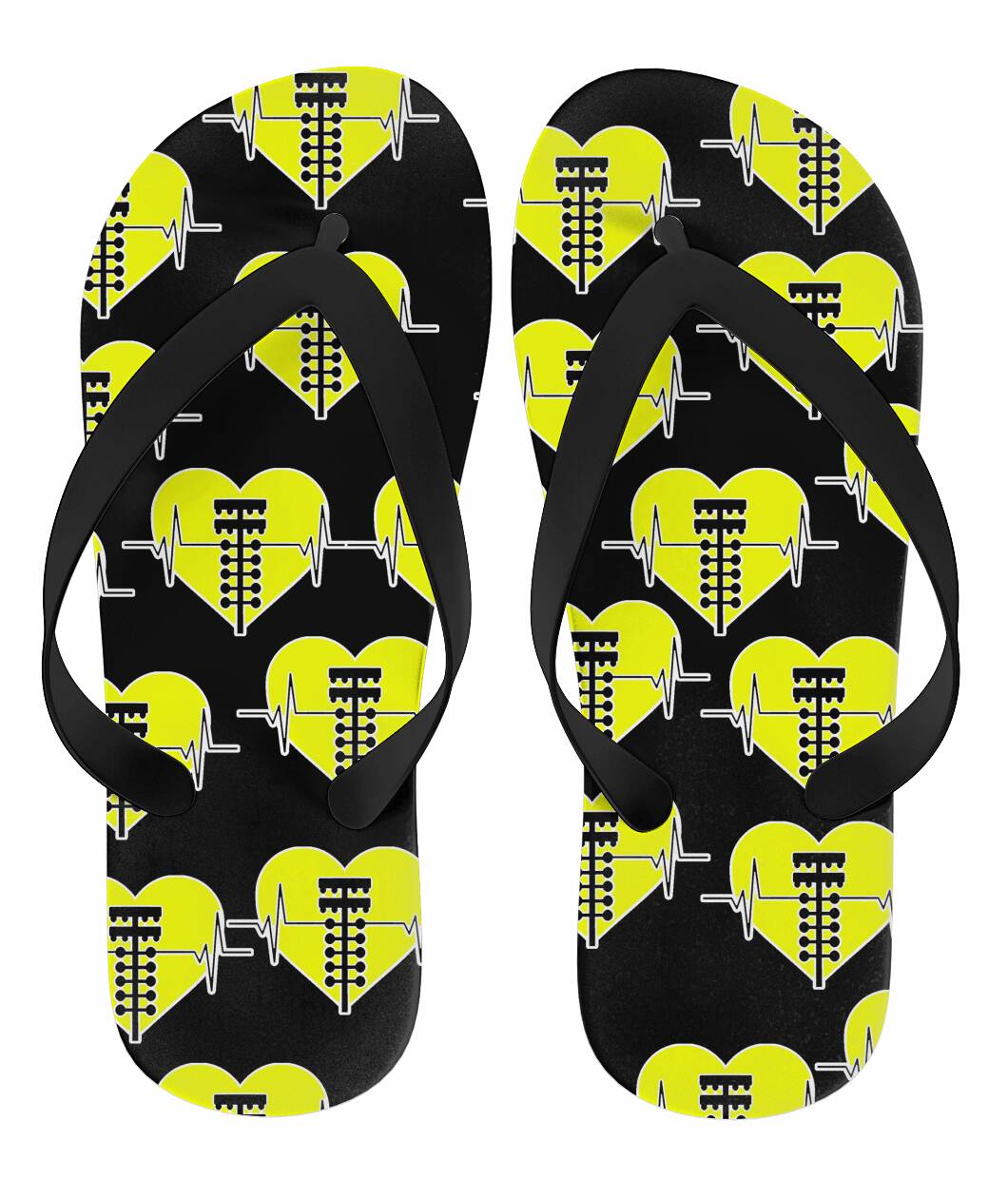 Drag Racing Heartbeat Flip Flops