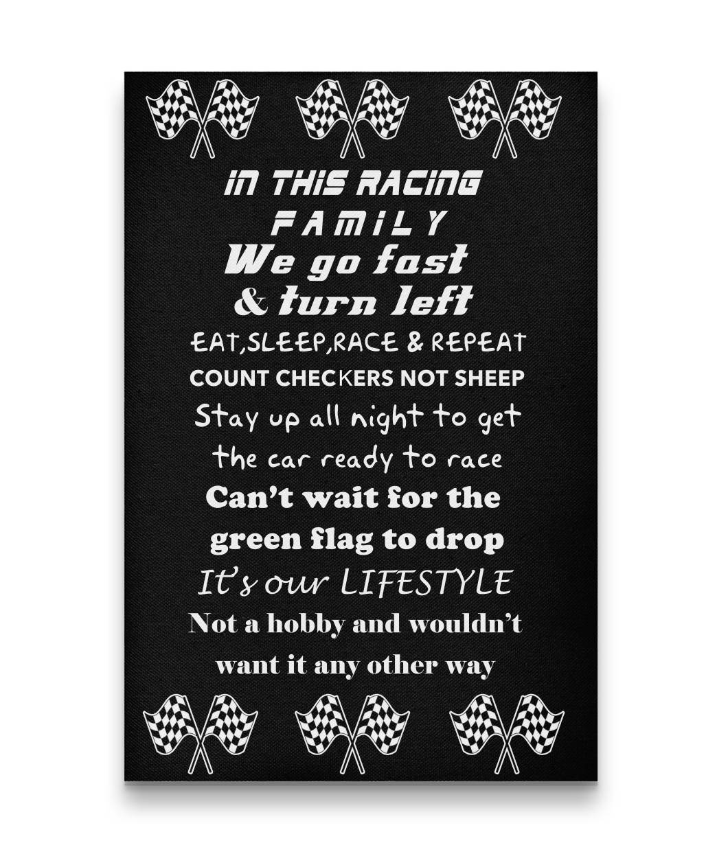 In This Racing Family Canvas US ONLY!