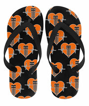 Drag Racing Heartbeat Flip Flops