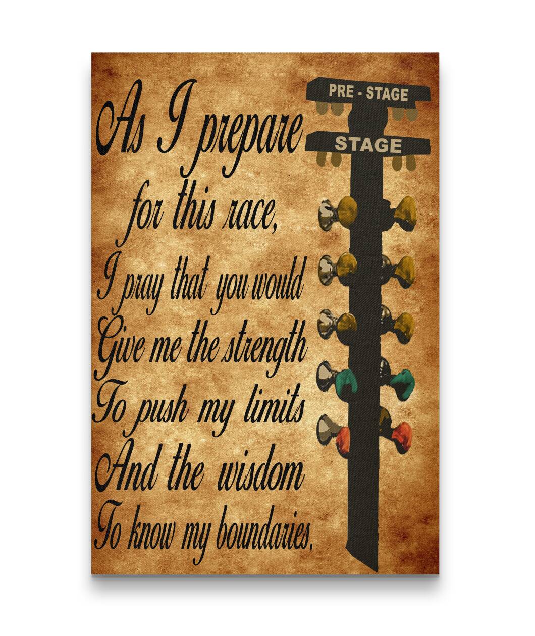 Drag Racer's Prayer Canvas Portrait