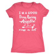 drag racing women's t-shirts