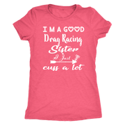 drag racing women's t-shirts