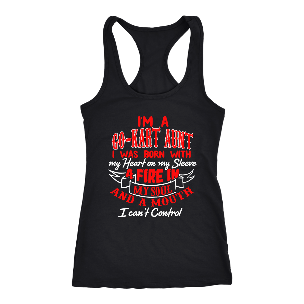 go kart racing aunt t-shirts