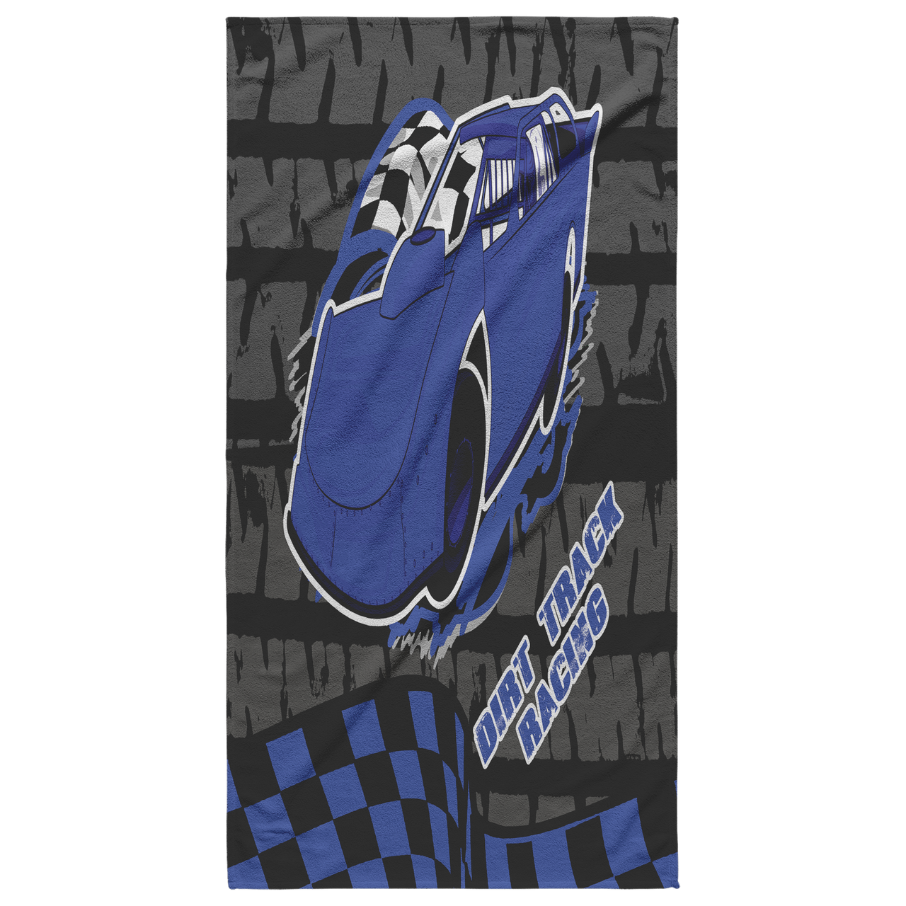 dirt racing late model beach towel