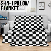 Racing Checkered Flag Pillow Blanket