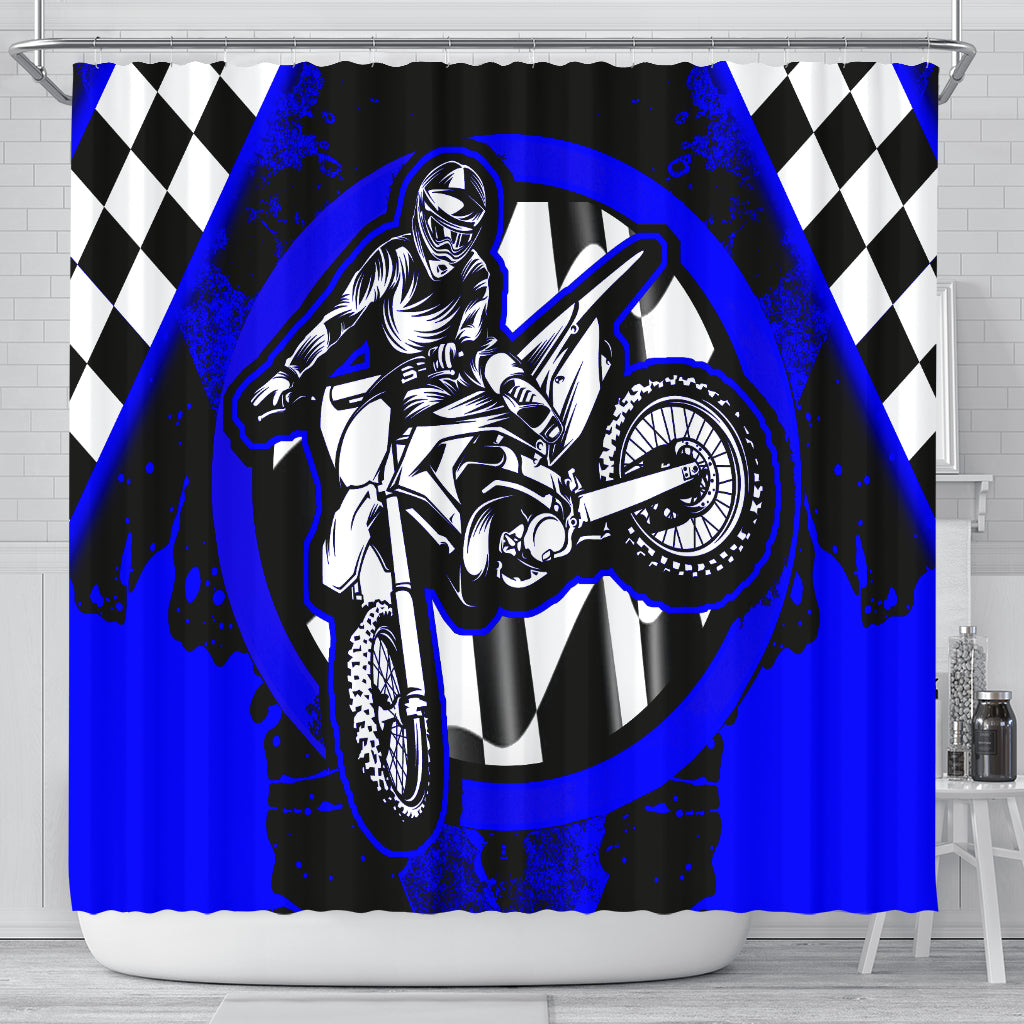 Dirt Bike Racing Shower Curtains