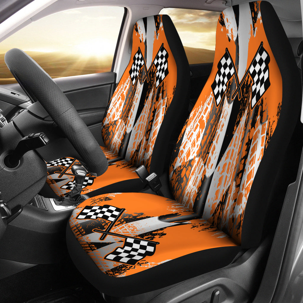 Racing Seat Covers New Orange (Set of 2)