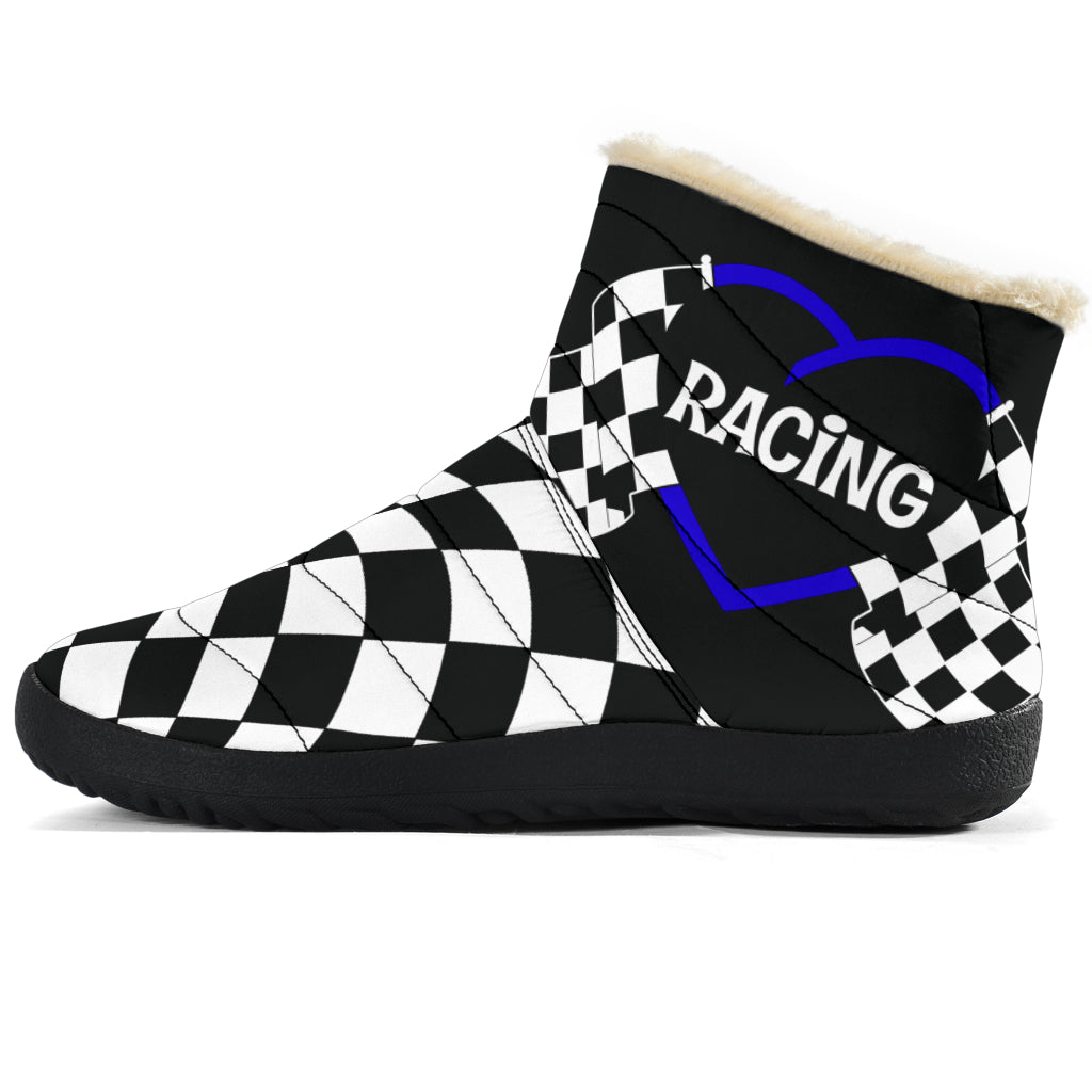 Racing Heart Cozy Winter Boots