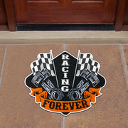 Custom shaped racing door mat