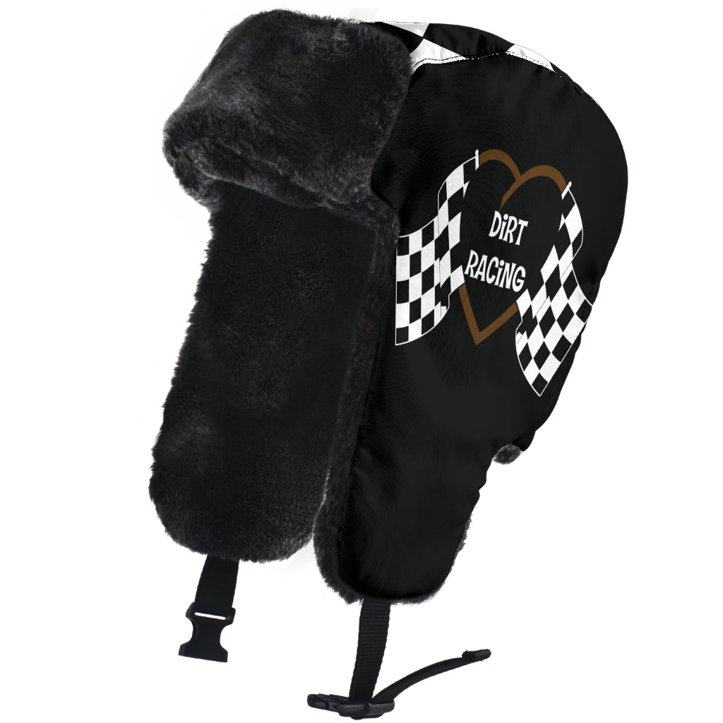 Dirt Racing Heart Trapper Hat