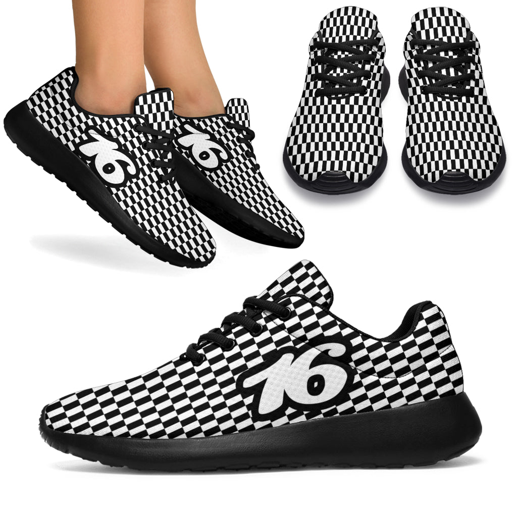 Racing Sneakers Checkered Flag Number 16