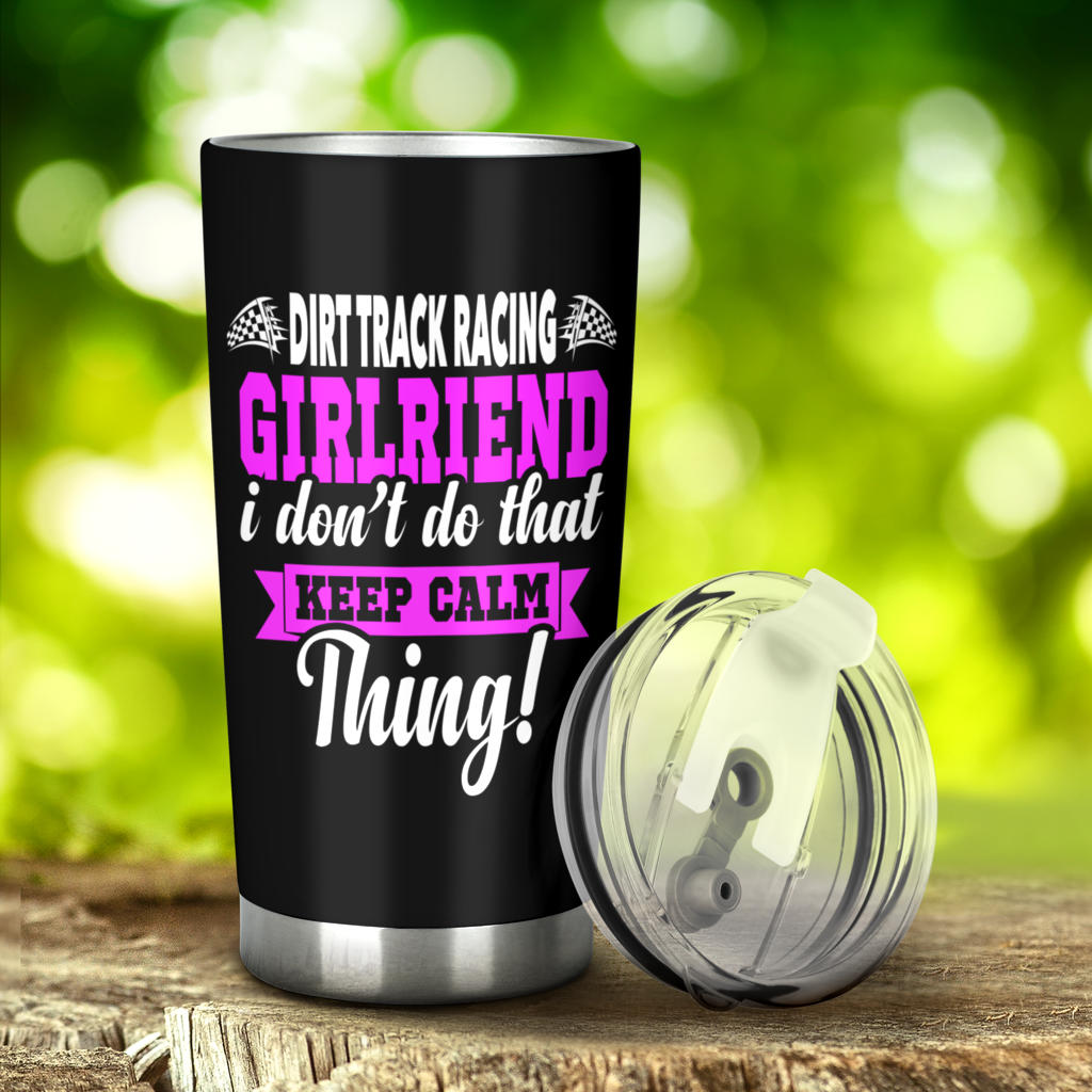 dirt track racing girlfriend tumbler