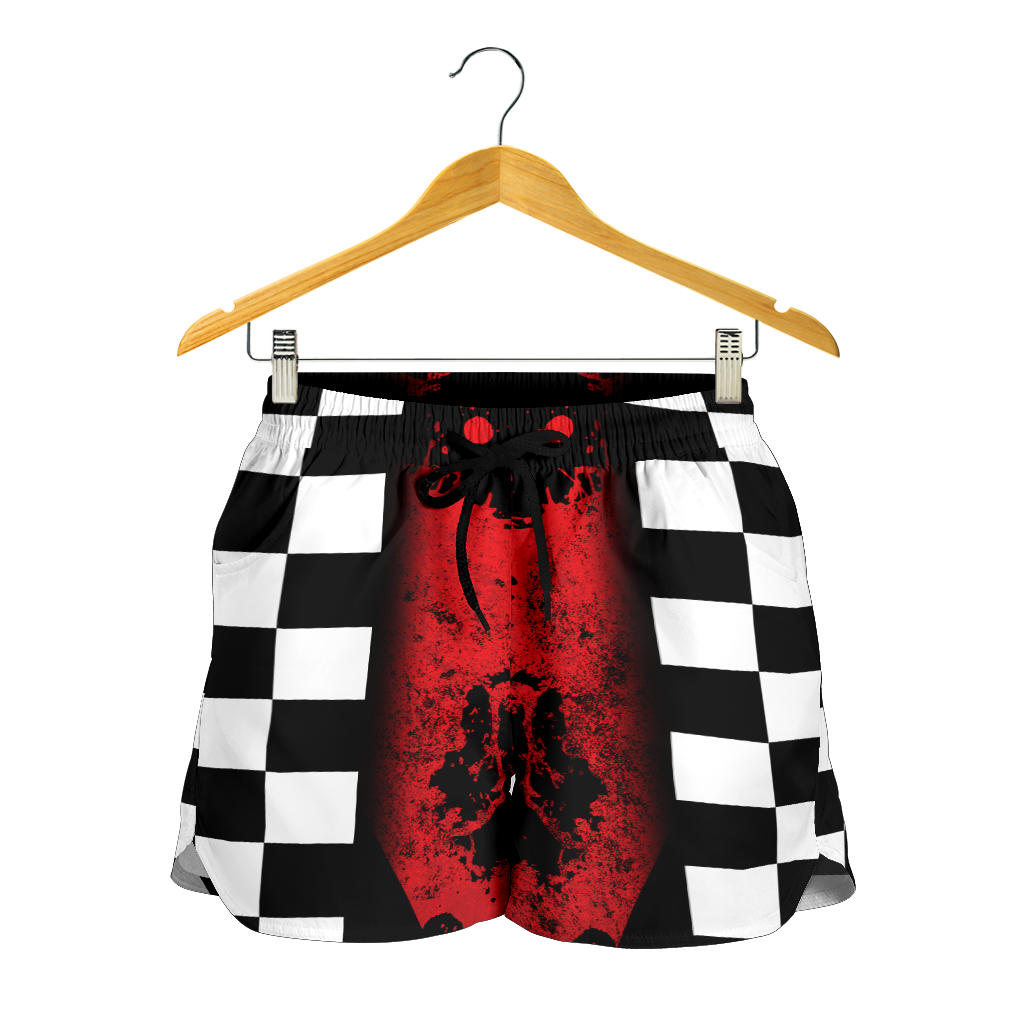 Racing Flag Women's Shorts Red