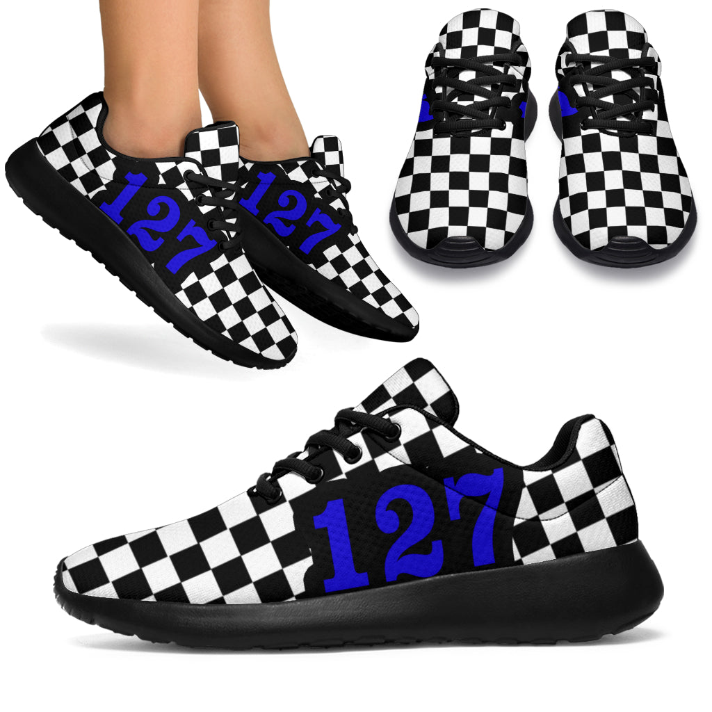 custom racing sneakers 127 blue