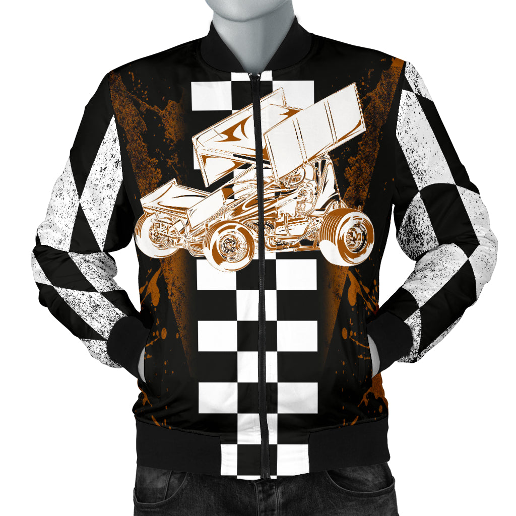 Sprint Car Racing Men's Bomber Jacket Muddy