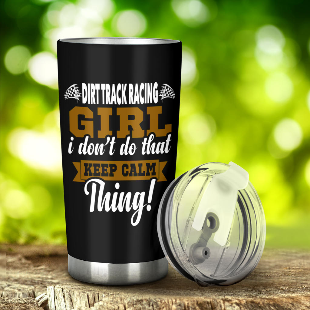 dirt track racing girl tumbler