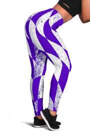Racing Dirty Checkered Flag Leggings purple