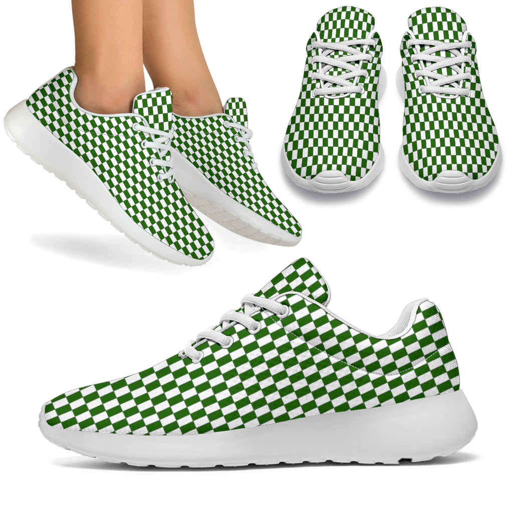 Racing Green Checkered Flag Sneakers White