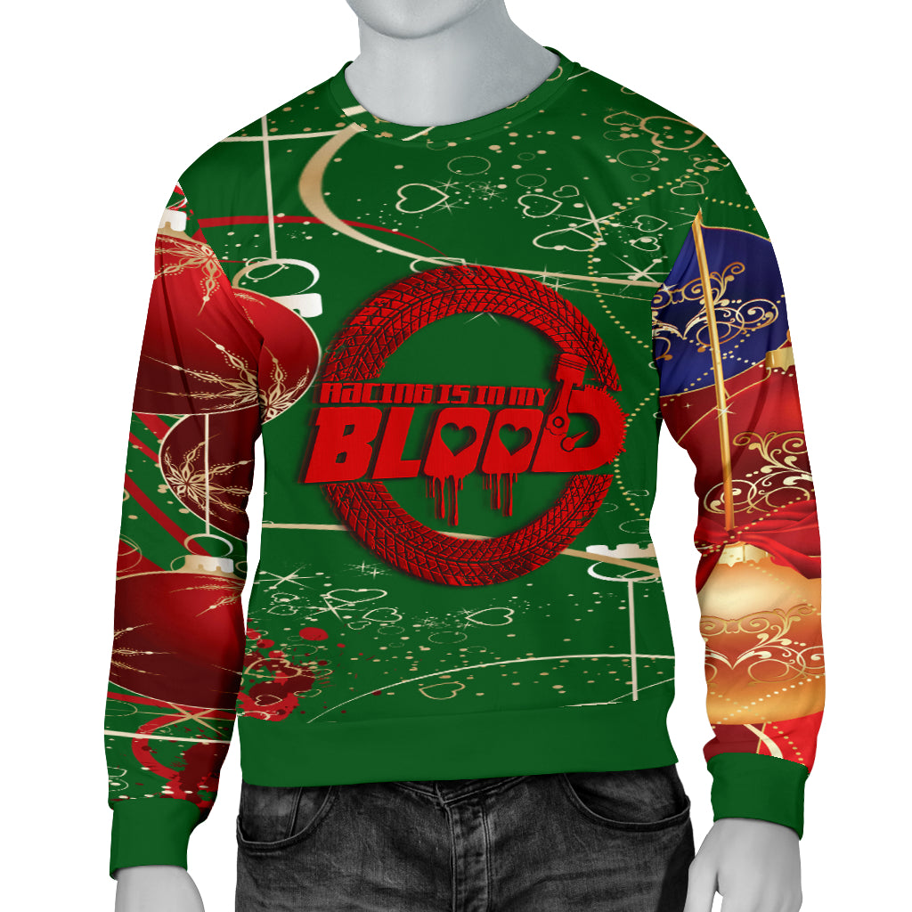 Racing Is In My Blood Ugly Men's Sweater
