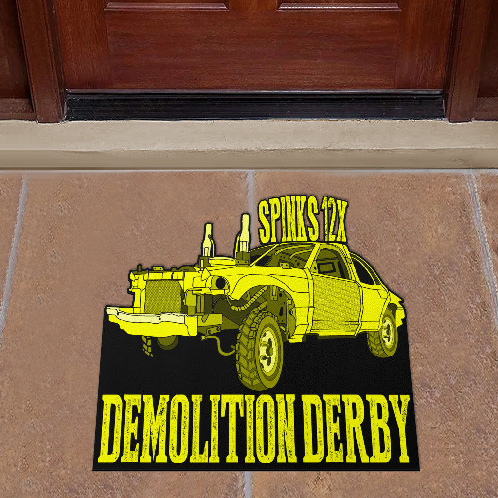 Custom Shaped Demolition Derby Door Mat