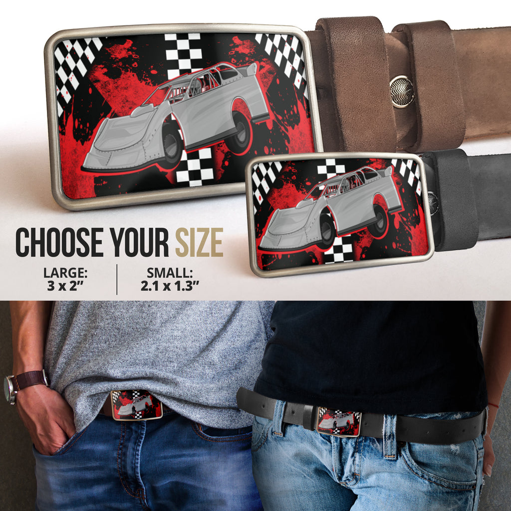 Late Model Belt Buckle Red