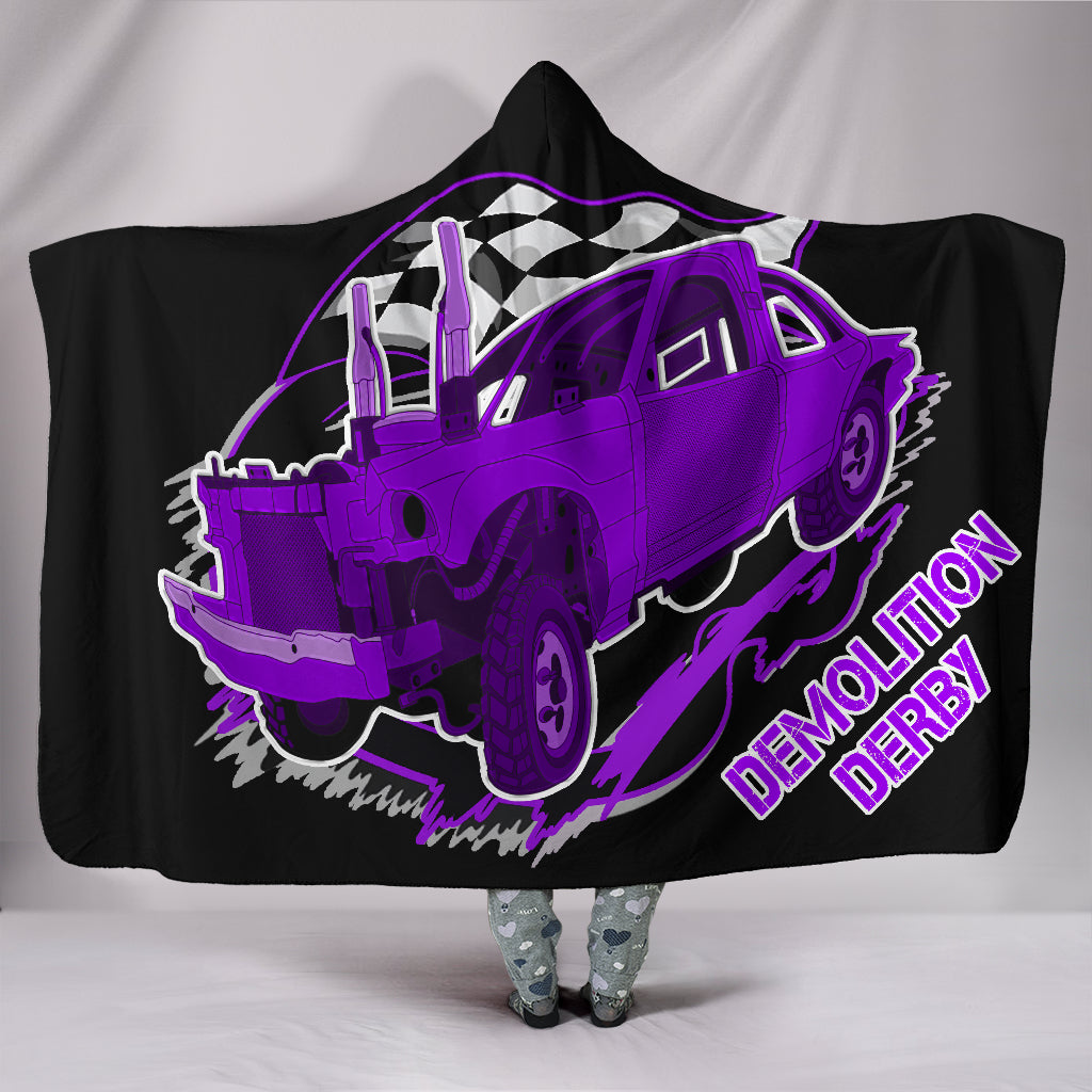 Demolition Derby Hooded Blanket