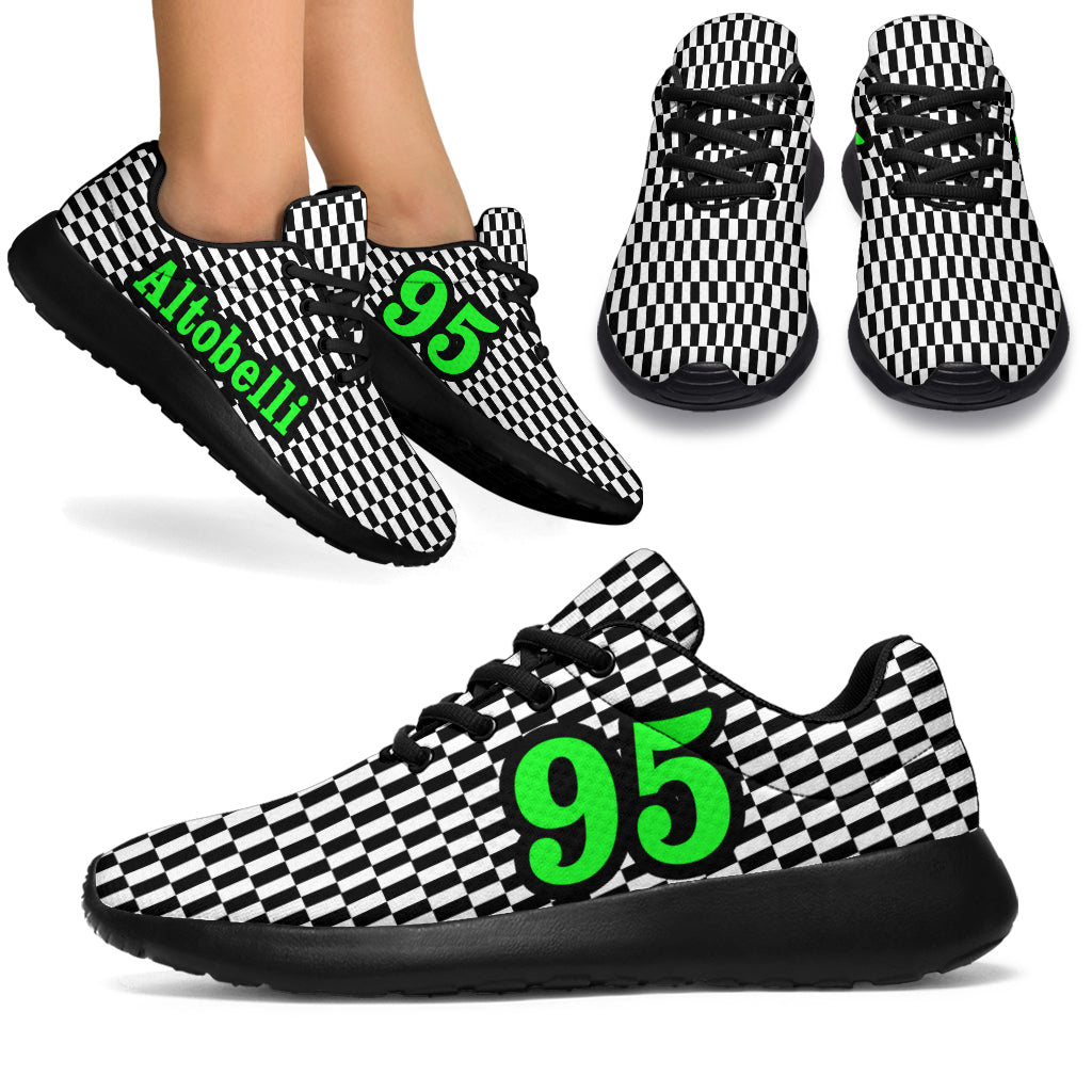Racing Sneakers Checkered Flag Number 95 Altobelli