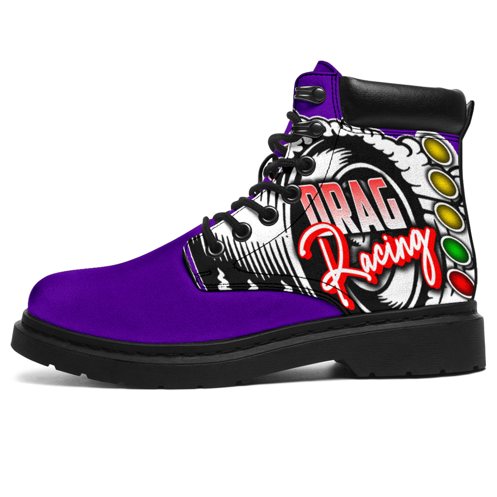 Drag Racing All-Season Boots purple