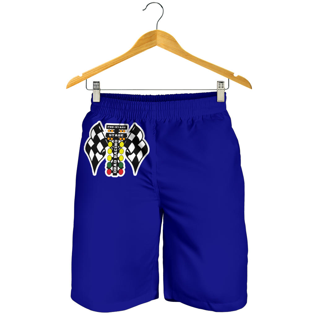 Drag Racing Flag Men's Shorts Blue