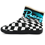 Racing Checkered Cozy Winter Boots