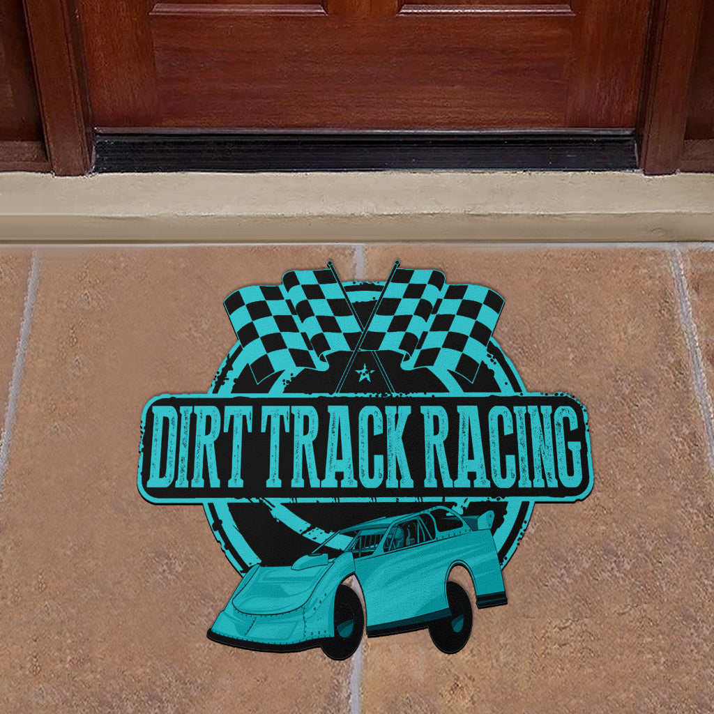 Custom shaped late model door mat