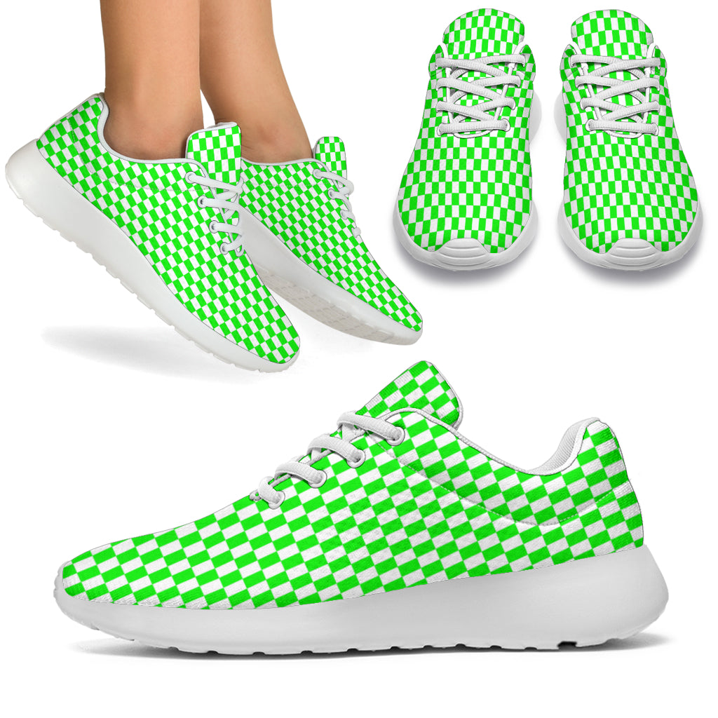 Racing Pistachio Checkered Flag Sneakers White