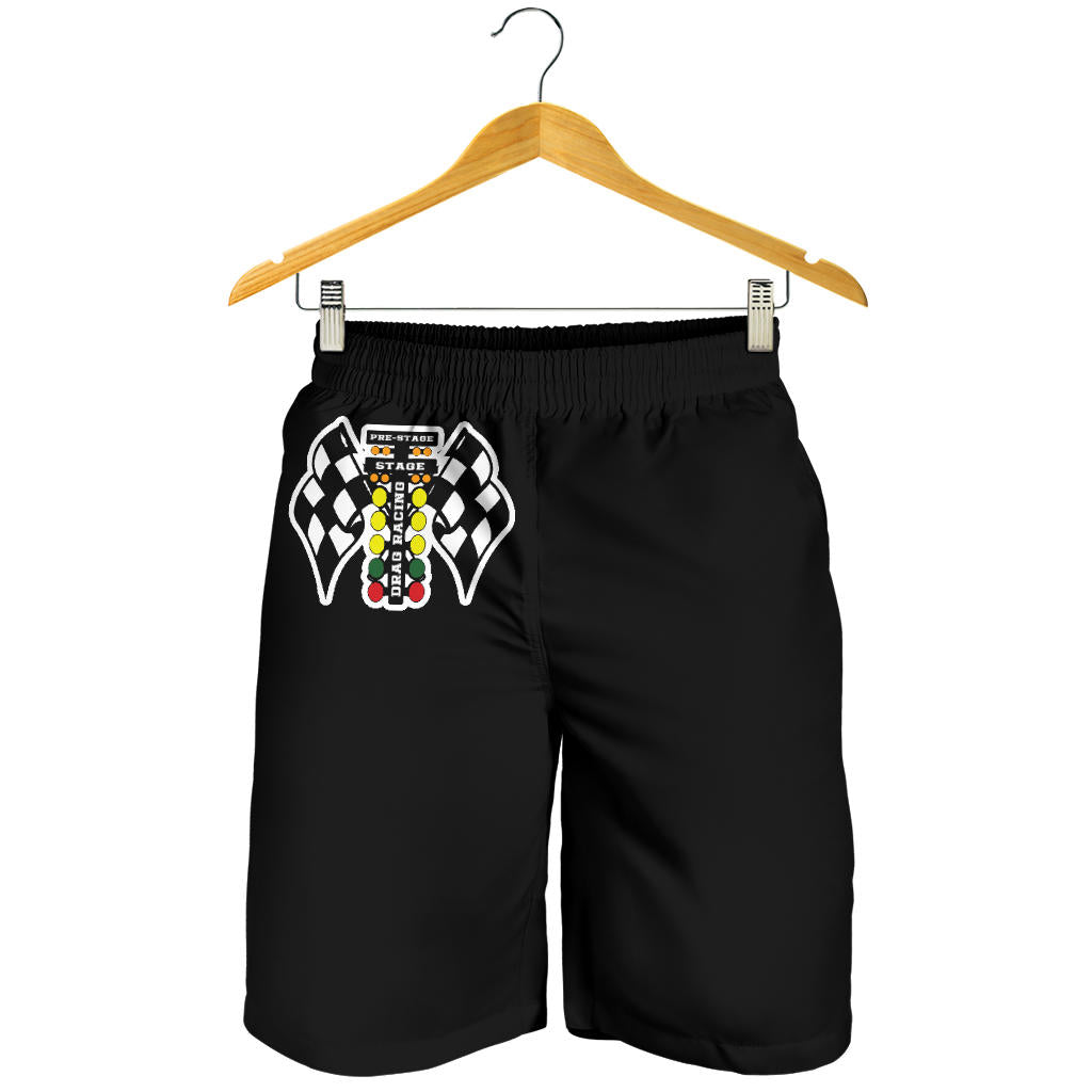 Drag racing Flag  Men's Shorts Black