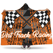 Dirt Racing Hooded Blanket Orange