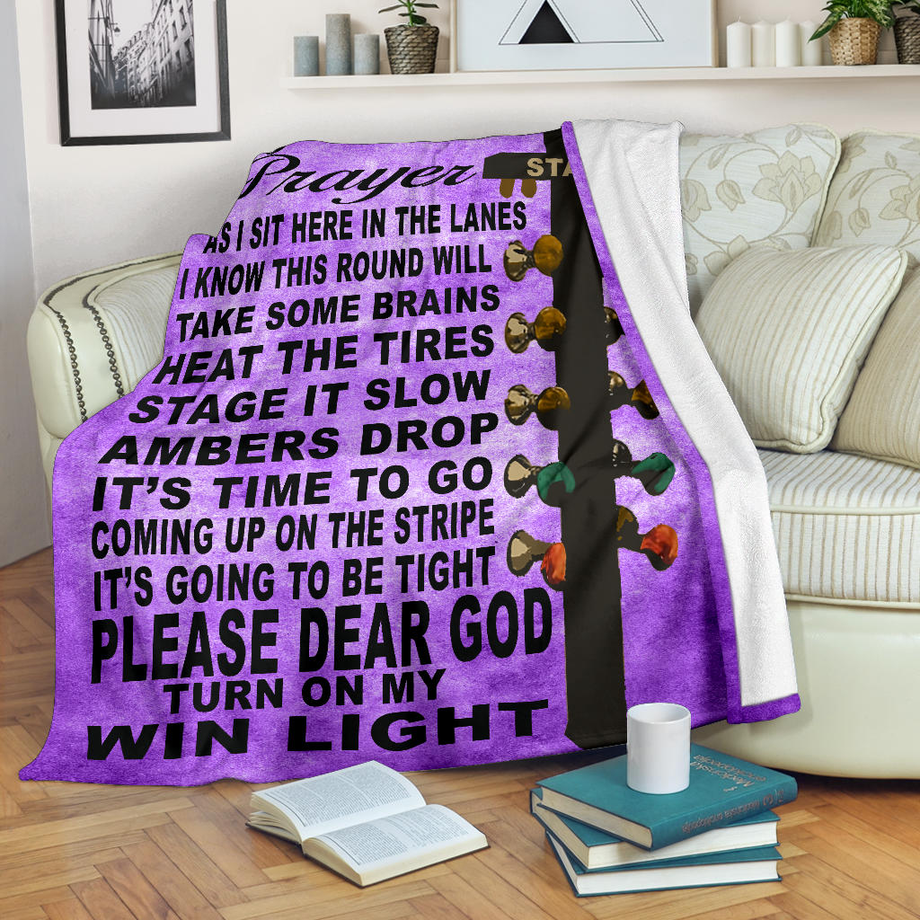 Drag Racer's Prayer Blanket Purple