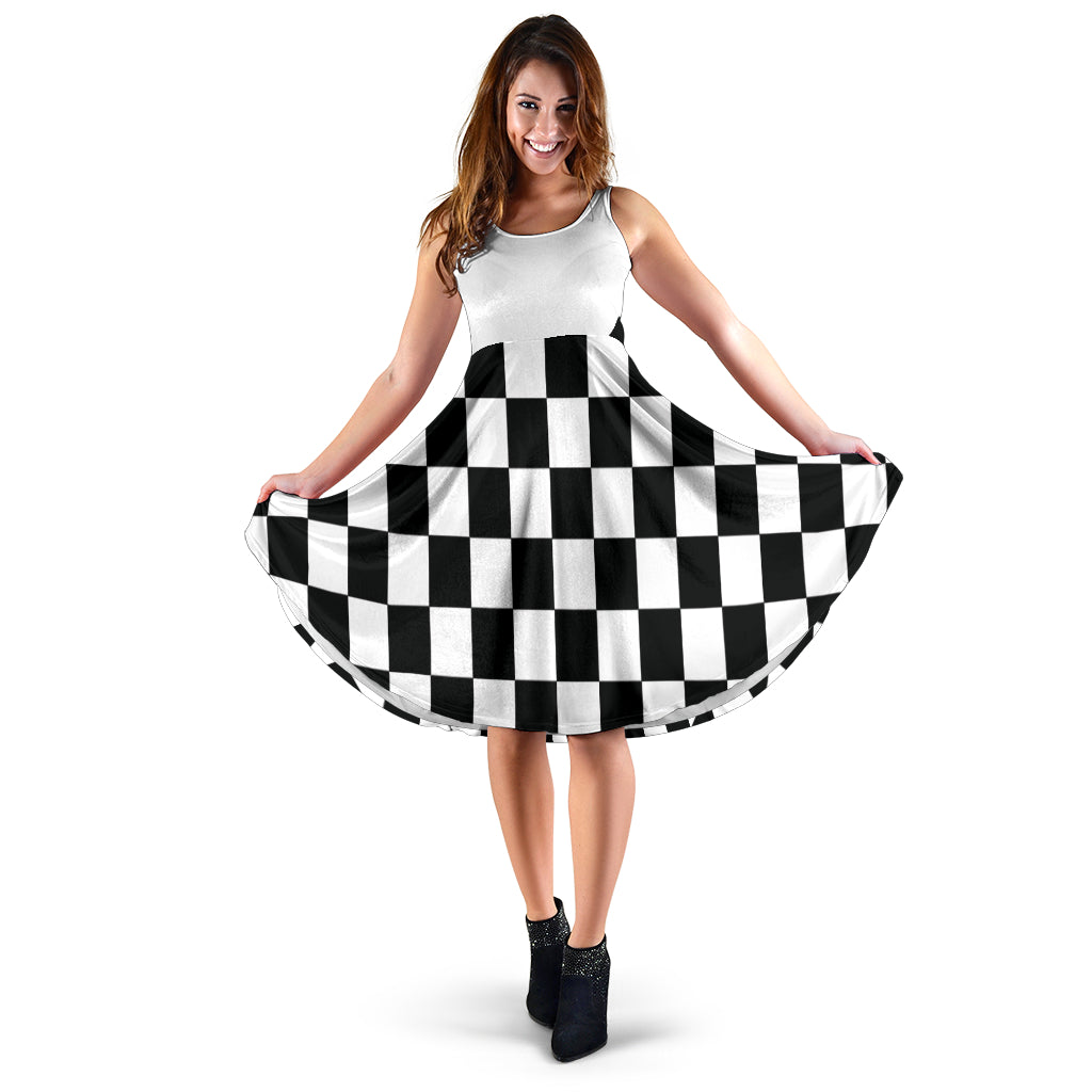 racing checkered flag dress