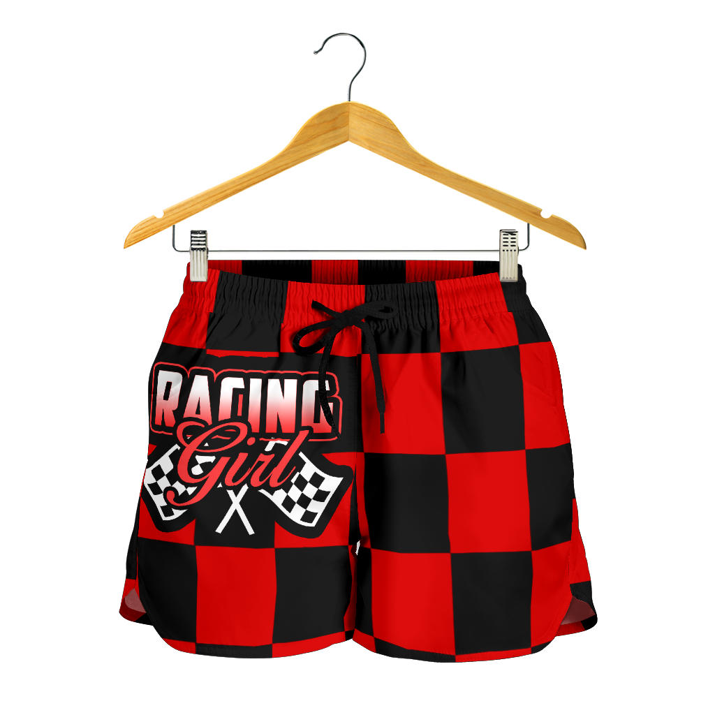 Racing Girl Checkered Shorts