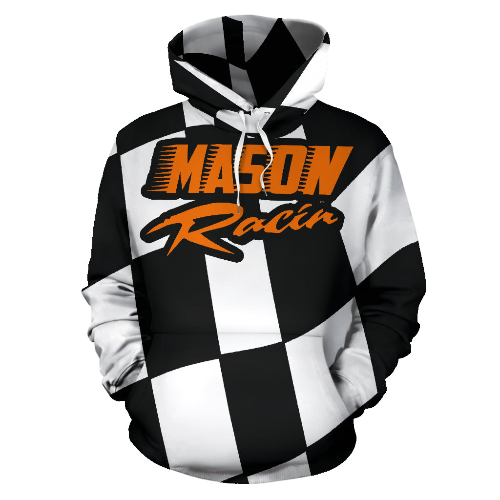 Mason Racing Checkered All Over Print Hoodie