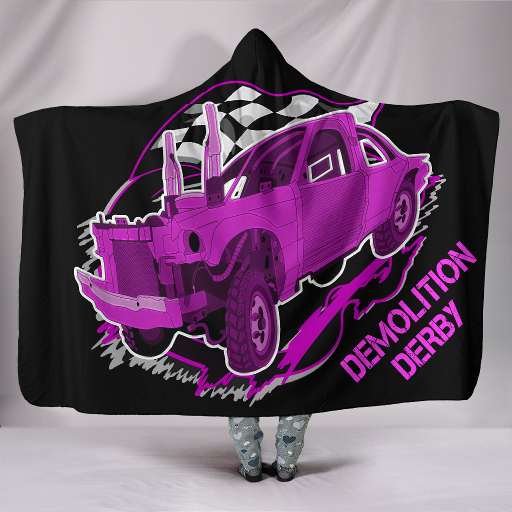 Demolition Derby Hooded Blanket