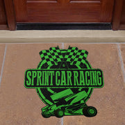 Custom shaped sprint car door mat