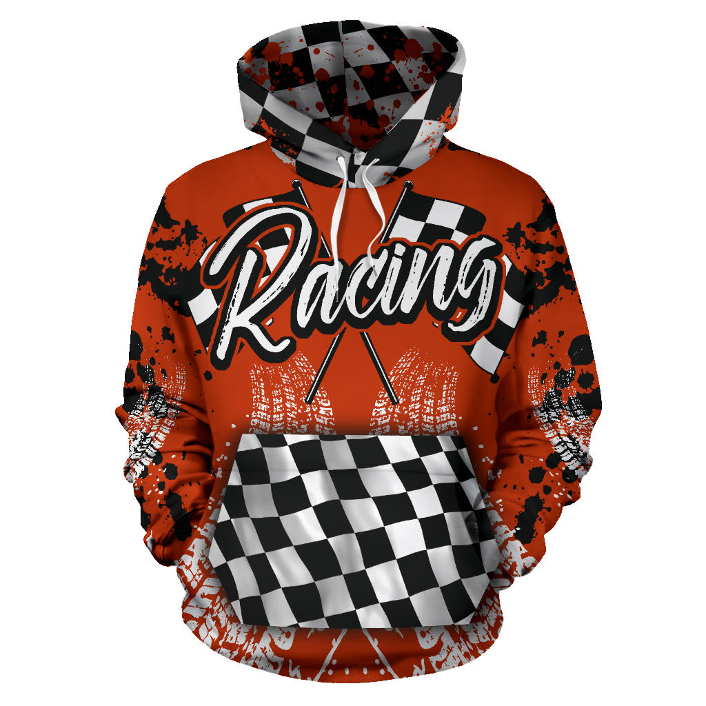 Racing All Over Print Hoodie Red!