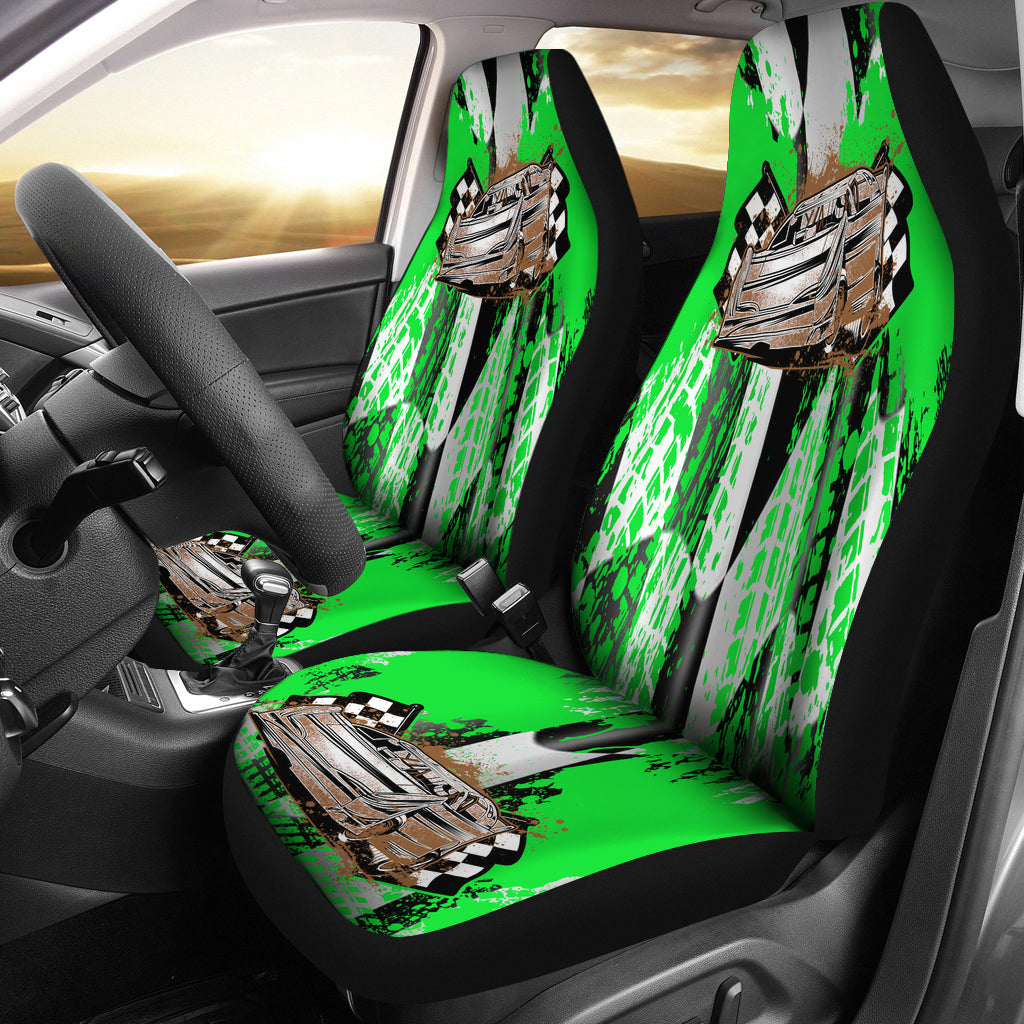 Racing Seat Covers Late Model Green (Set of 2)