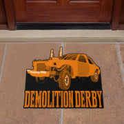 Custom shaped demolition derby door mat