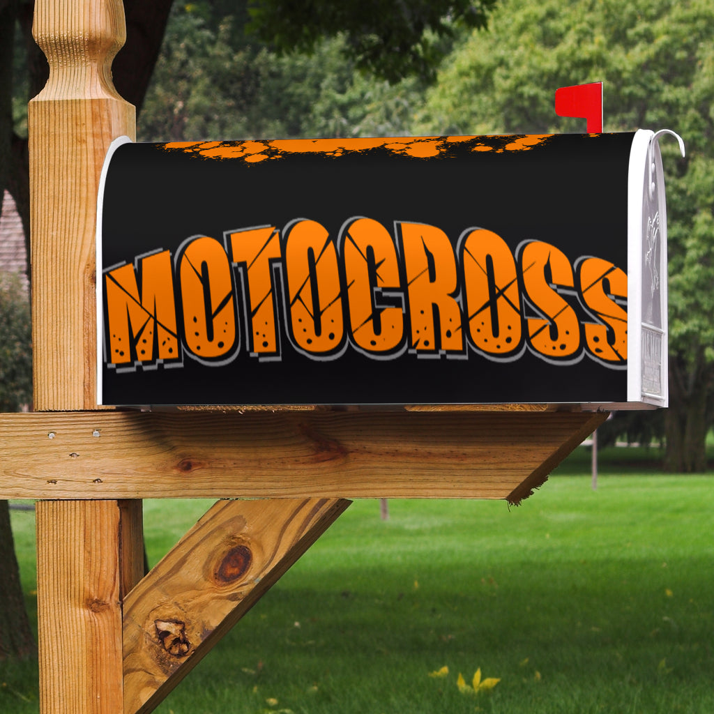 Motocross Mailbox Cover Orange