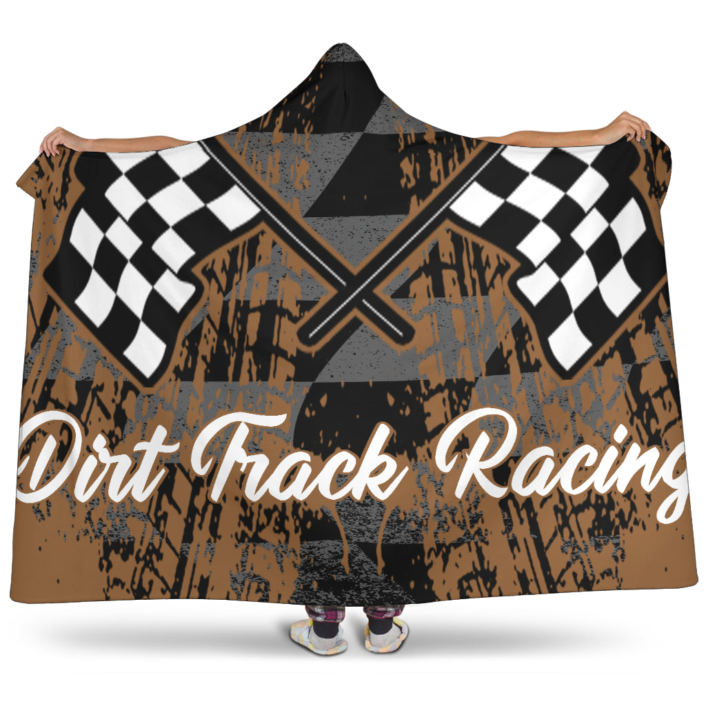 Dirt Racing Hooded Blanket muddy