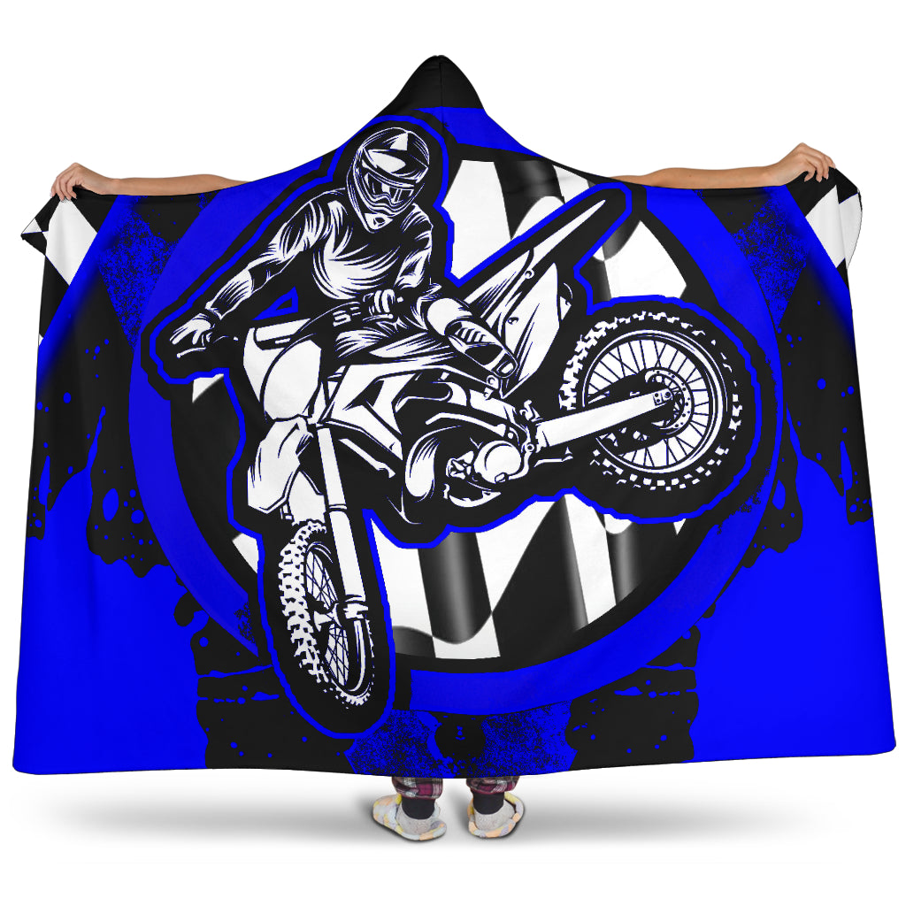 Dirt Bike Racing Hooded Blanket